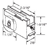 STB Sliding Glass Door Roller, Steel Wheel, 1-1/4&quot; Diameter, 7/8&quot; Wide Housing | 9266