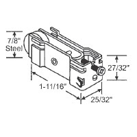 1-1/2&quot; Tandem Steel Sliding Glass Door Roller with 13/16&quot; Wide Housing | 9295