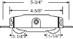 STB Sliding Glass Door Roller, Nylon Wheel, 1-1/4&quot; Diameter | 9310T
