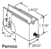 1-1/2&quot; Tandem Steel Sliding Glass Door Roller with 13/16&quot; Wide Housing | 9331