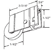 STB Sliding Glass Door Roller, Steel Wheel, 1-1/2&quot; Diameter, 3/4&quot; Wide Housing | 9453