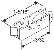 17/32&quot; Steel Window Roller Assembly - Package | 900-10293  | 90010293