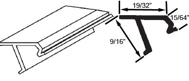 STB Snap-In-Vinyl Glazing Bead, 5-Line, Bronze, 72&quot; Sections, Pack of 20 | 90010613