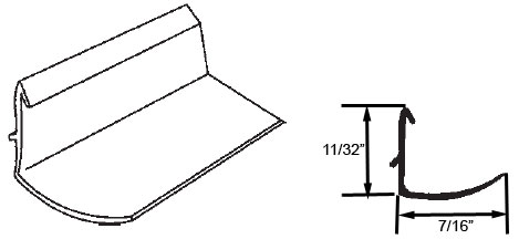 STB Snap-In-Vinyl Glazing Bead, 3-Line, Bronze, 72&quot; Sections, Pack of 20 | 90011015DB