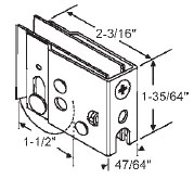 STB Sliding Glass Door Roller, Steel Wheel, 1-1/2&quot; Diameter, 47/64&quot; Wide Housing | 90011287