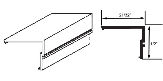 STB Snap-In-Vinyl Glazing Bead, J Shape, White, 72&quot; Sections, Pack of 20 | 90011563W