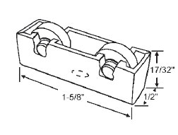 17/32&quot; Steel Window Roller Assembly - Package | 900-11791  | 90011791