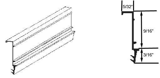 STB Snap-In-Vinyl Glazing Bead, J Shape, White, 72&quot; Sections, Pack of 20 | 90011865W