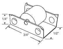 11/32&quot; Nylon Window Roller Assembly - Package |  900-1278   | 9001278