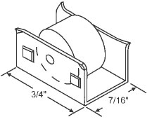 15/32&quot; Nylon Window Roller Assembly - Package | 900-1285  | 9001285
