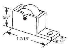 5/8&quot; Brass Window Roller Assembly | 900-1295  | 9001295