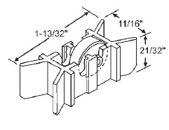 17/32&quot; Nylon Window Roller Assembly - Package | 900-12993  | 90012993