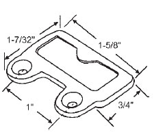 Face Mounted Hung and Sliding Keepers, 1&quot; Between Mounting Holes | 900-13581  | 90013581
