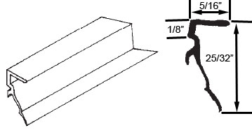 STB Snap-In-Vinyl Glazing Bead, Misc. Shape, White, 72&quot; Sections, Pack of 20 | 90014844