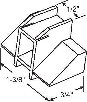 TechnologyLK STB Bottom Guide for Window Channel Balances, Unattached | 90015344