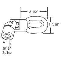 TechnologyLK STB Universal Joint, 5/16&quot; Spline, Aluminum  | 90015576