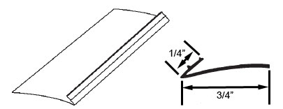STB Snap-In-Vinyl Glazing Bead, Misc. Shape, Black, 72&quot; Sections, Pack of 20 | 90016212B