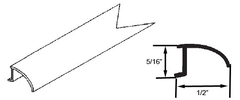 STB Snap-In-Vinyl Glazing Bead, 3-Line, Dark Bronze, 72&quot; Sections, Pack of 20 | 90016344DB