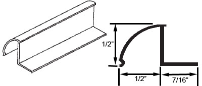 STB Snap-In-Vinyl Glazing Bead, 5-Line, White, 72&quot; Sections, Pack of 20 | 90016683