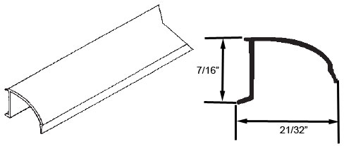STB Snap-In-Vinyl Glazing Bead, 3-Line, White, 72&quot; Sections, Pack of 20 | 90016724