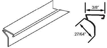 STB Snap-In-Vinyl Glazing Bead, 5-Line, Black, 72&quot; Sections, Pack of 20 | 90017038