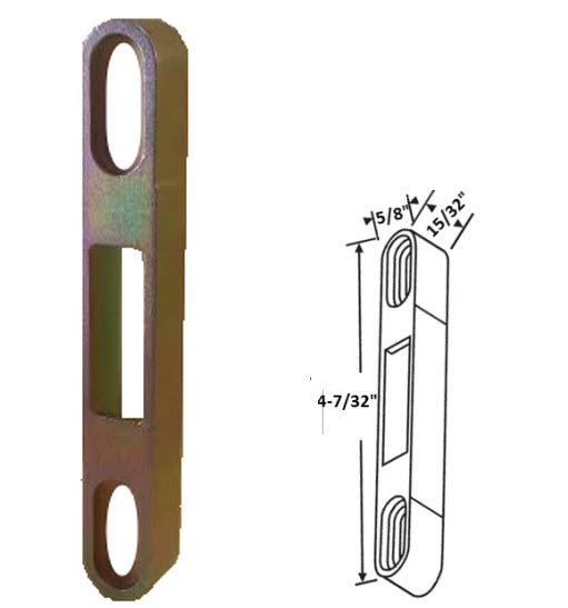 TechnologyLK Sliding Glass Patio Door Keeper, 4-7/32&quot; Height x 5/8&quot; Width  | 90017355