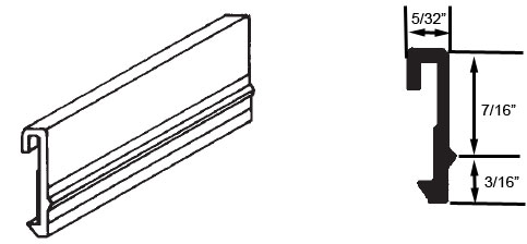 STB Snap-In-Vinyl Glazing Bead, J Shape, White, 72&quot; Sections, Pack of 20 | 90017499