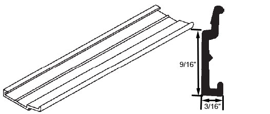 STB Snap-In-Vinyl Glazing Bead, J Shape, White, 72&quot; Sections, Pack of 20 | 90017510