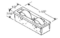 7/16&quot; Steel Window Roller Assembly | 900-17801  | 90017801