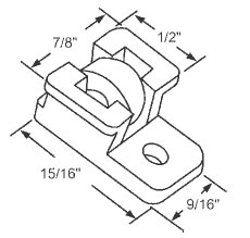 3/8&quot; Steel Window Roller Assembly - Package | 900-18013 | 90018013