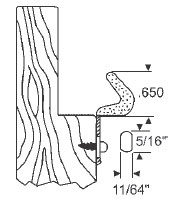 White Nail-Up Foam Door Seal - 70ft | 90018139WX