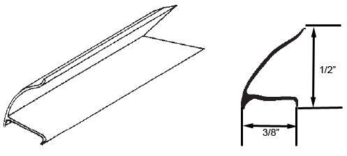 STB Snap-In-Vinyl Glazing Bead, 3-Line, White, 72&quot; Sections, Pack of 20 | 90018492