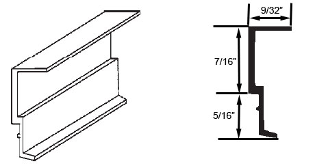STB Snap-In-Vinyl Glazing Bead, J Shape, White, 72&quot; Sections, Pack of 20 | 90018550