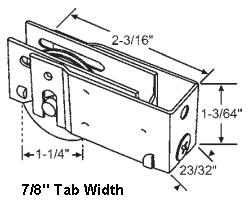 1-1/2&quot; Tandem Steel Sliding Glass Door Roller with 13/16&quot; Wide Housing | 90018649