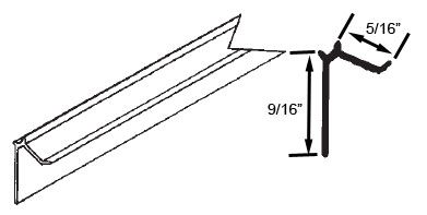 STB Snap-In-Vinyl Glazing Bead, Misc. Shape, White, 72&quot; Sections, Pack of 20 | 90018869