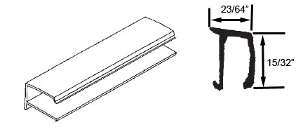 STB Snap-In-Vinyl Glazing Bead, Misc. Shape, White, 72&quot; Sections, Pack of 20 | 90018970W