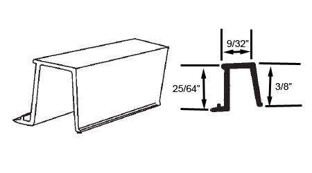 STB Snap-In-Vinyl Glazing Bead, Misc. Shape, White, 72&quot; Sections, Pack of 20 | 90018974W