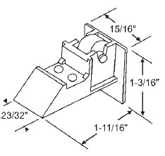15/32&quot; Steel Window Roller Assembly - Package | 900-19580A  | 90019580A