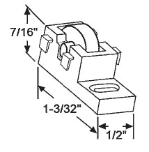 17/32&quot; Steel Window Roller Assembly - Package | 900-20289  | 90020289