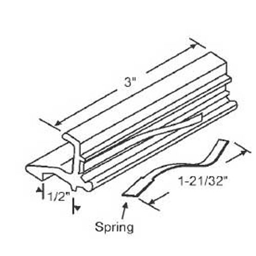 TechnologyLK STB Sliding Window Latch and Pull, Extruded Aluminum, with Spring, Mill, 3&quot; | 90020772