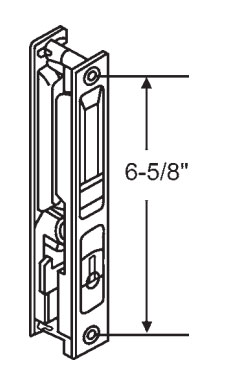 TechnologyLK STB Sliding Glass Patio Door Handle Set, Flush Mount, Non-Keyed, &quot;S&quot; Cam, Nite-Lock, Black, 6-5/8&quot; Screw Holes | 90021019