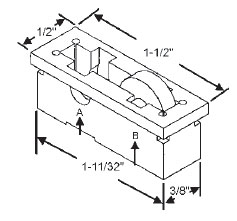17/32&quot; Steel Window Roller Assembly - Package | 900-21376  | 90021376