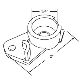 TechnologyLK STB Plastic Stanley Torque Bar Bearing 2&quot; Tall - Pair | 900279