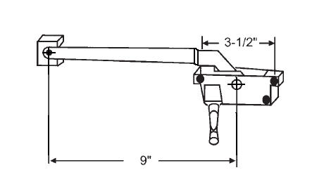 TechnologyLK STB Casement Window Operator, Right Hand, Bronze, 9&quot; Long Arm | 900366RH