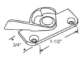 Sweep Lock, 1-1/2&quot; Between Mounting Holes, Zinc Die Cast | 900-40  | 90040