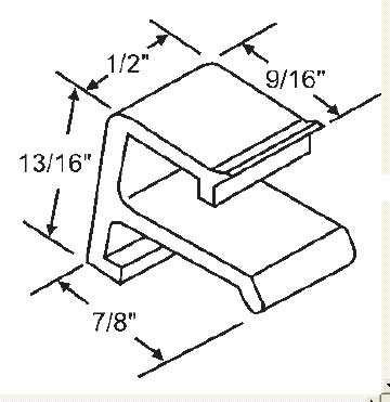 TechnologyLK STB Sliding Window Screen Clip for Belknap, Bottom | 9005688