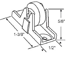 5/8&quot; Steel Window Roller Assembly | 900-68  | 90068