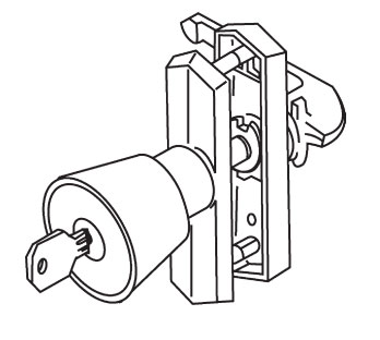 TechnologyLK STB Screen and Storm Door Latch, Tulip Style, Key-in-Knob, Aluminum Finish, 3&quot; Screw Holes | 17113