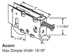 1-1/2&quot; Tandem Steel Sliding Glass Door Roller with 13/16&quot; Wide Housing | 9007662