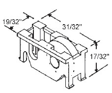 17/32&quot; Steel Window Roller Assembly - Package | 900-8996  | 9008996